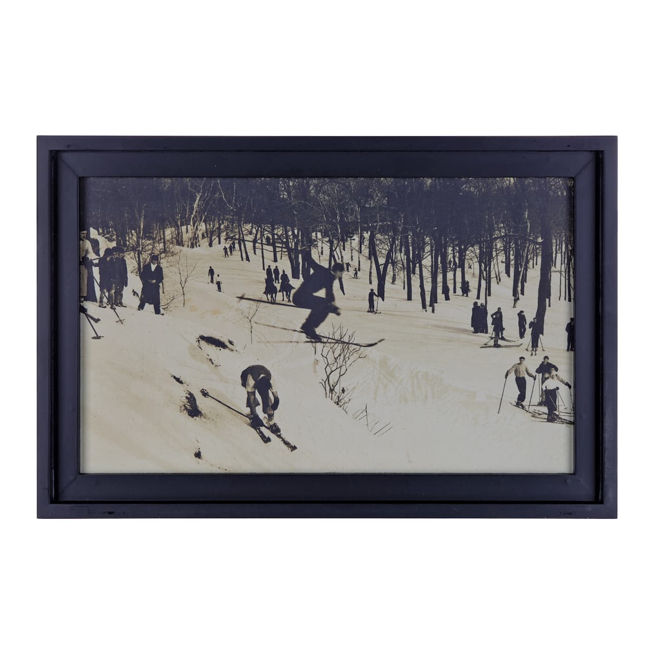 Holiday Vintage Photograph Ski Jump Hanging Wall Décor